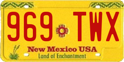 NM license plate 969TWX