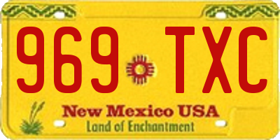 NM license plate 969TXC