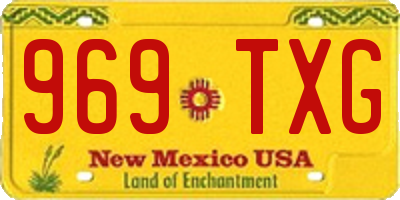 NM license plate 969TXG