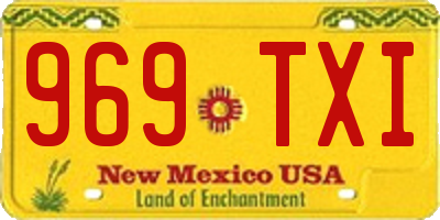 NM license plate 969TXI