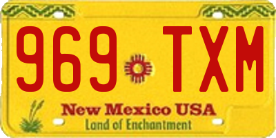 NM license plate 969TXM