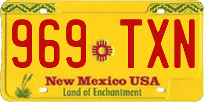 NM license plate 969TXN