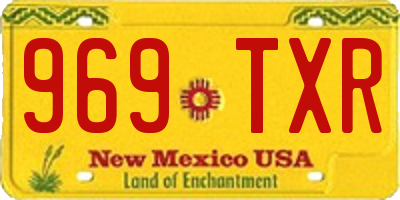 NM license plate 969TXR