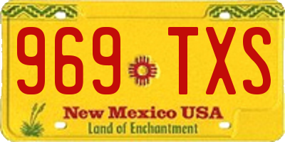 NM license plate 969TXS