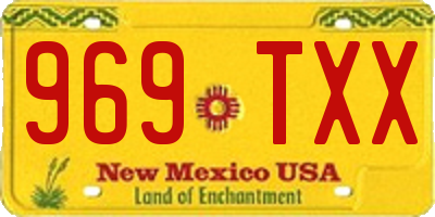 NM license plate 969TXX