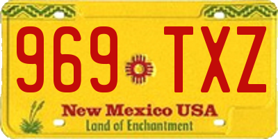 NM license plate 969TXZ
