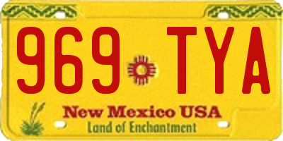 NM license plate 969TYA