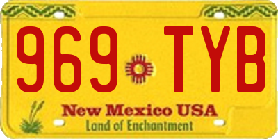 NM license plate 969TYB