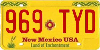 NM license plate 969TYD