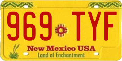 NM license plate 969TYF
