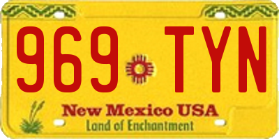 NM license plate 969TYN