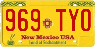 NM license plate 969TYO