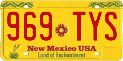 NM license plate 969TYS