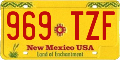 NM license plate 969TZF