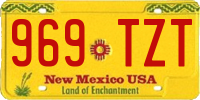 NM license plate 969TZT