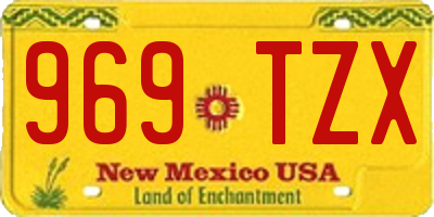 NM license plate 969TZX