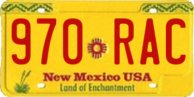 NM license plate 970RAC