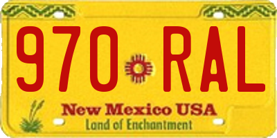 NM license plate 970RAL