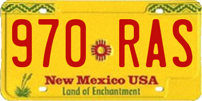 NM license plate 970RAS