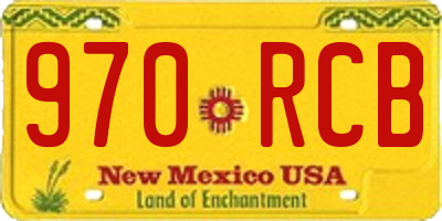 NM license plate 970RCB
