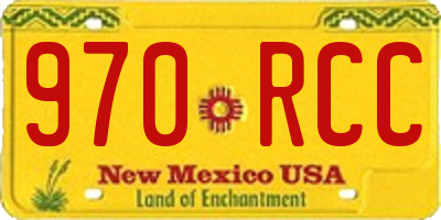 NM license plate 970RCC