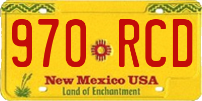 NM license plate 970RCD
