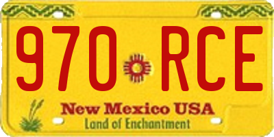 NM license plate 970RCE