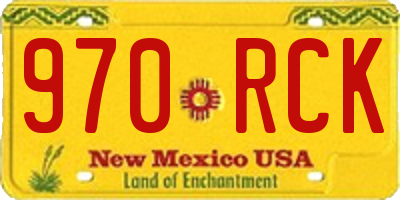 NM license plate 970RCK