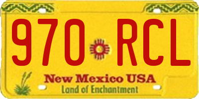 NM license plate 970RCL