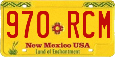 NM license plate 970RCM