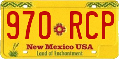 NM license plate 970RCP