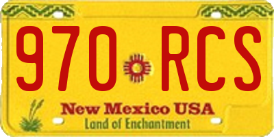 NM license plate 970RCS