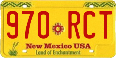NM license plate 970RCT