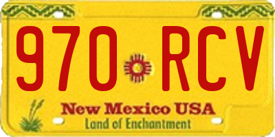 NM license plate 970RCV