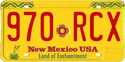 NM license plate 970RCX