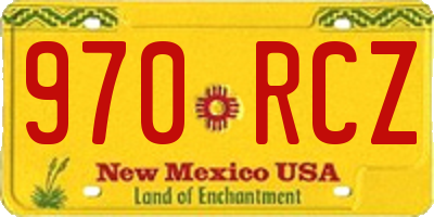 NM license plate 970RCZ