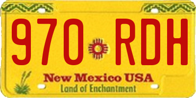 NM license plate 970RDH