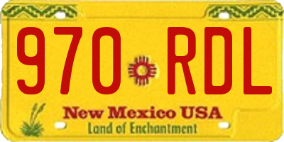 NM license plate 970RDL