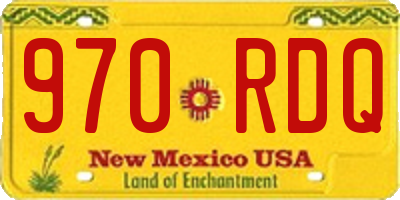 NM license plate 970RDQ