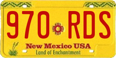 NM license plate 970RDS
