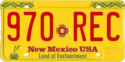 NM license plate 970REC