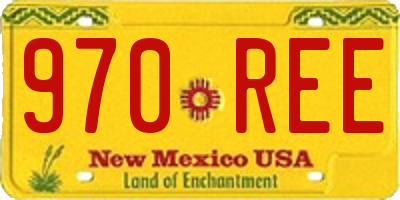 NM license plate 970REE