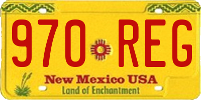 NM license plate 970REG