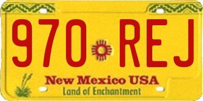NM license plate 970REJ