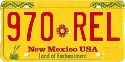 NM license plate 970REL