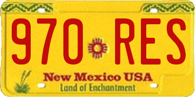 NM license plate 970RES