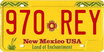 NM license plate 970REY