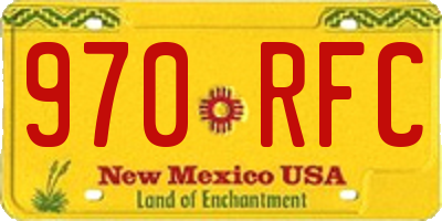 NM license plate 970RFC