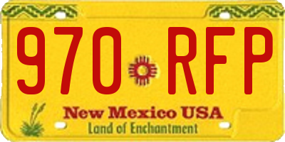 NM license plate 970RFP
