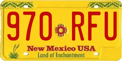NM license plate 970RFU